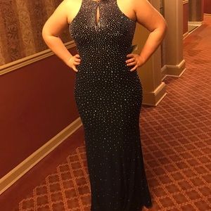 Navy Blue Gown, UNALTERED perfect condition